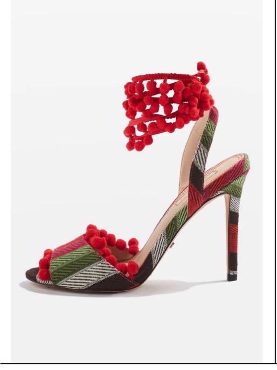Bai Beiai Shoes - Pom Pom Statement Heels